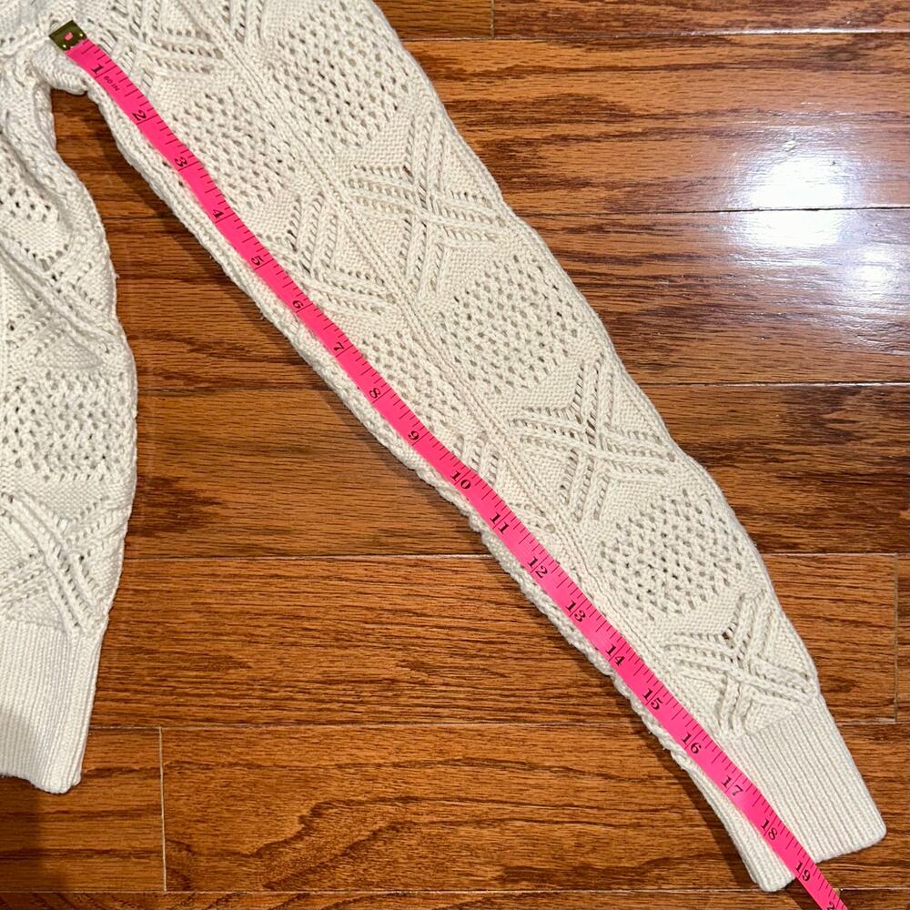 Rachel Zoe Cream Cotton Blend Knit Button Front Sweater Size Small - Picture 12 of 12